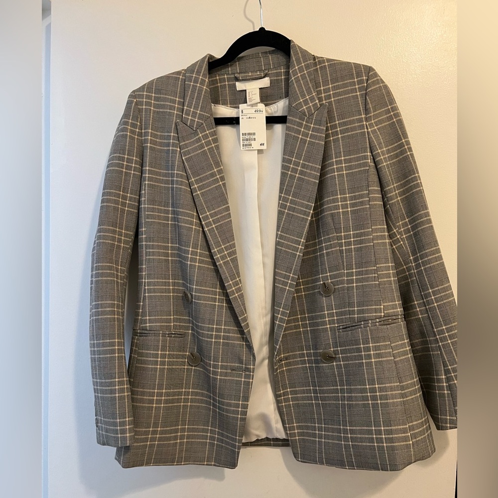 NWT Plaid Blazer H&M